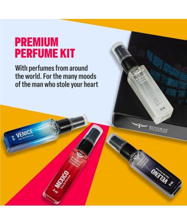 Bom-bay Shaving Company Perfume Kit For Men | Valentine's Day Gift for Men | Premium Fragrances for Men - 8ml x 4 | Gift for men/husband/boyfriend | long lasting perfume set for men - Buy Online on GoSupps.com