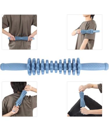 Blue Massage Roller Stick - Deep Tissue Muscle Relief Device for Sore Muscles | Ideal for Gym & Home Exercise - Buy Online on GoSupps.com