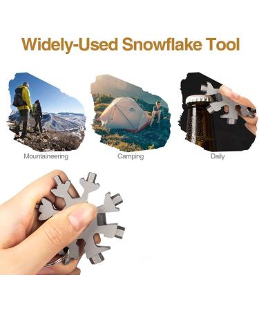 Multitool 18 In 1 Snowflake Multi tool for Outdoor Camping Survival Accessories- Stocking Stuffers Mens Gifts  Screwdriver - Hexagonal Spanner - Ring Spanner - Bottle Opener 3-Snowflake Multi Tool - Buy Online on GoSupps.com