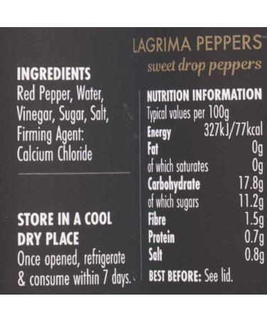 Epicure Lagrima Sweet Drop Peppers Jar 210 g (Pack of 1) - Buy Online on GoSupps.com