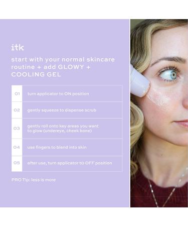 ITK Hydrating Glow Roller Face Serum with Niacinamide and Peptides Preps Skin for Makeup and Depuffs for Dewy Skin - Buy Online on GoSupps.com