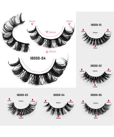 Russian DD Curl 3D Faux Mink False Eyelashes | Natural Wispy Look | Super Curl | 10 Pairs Pack - Buy Online on GoSupps.com