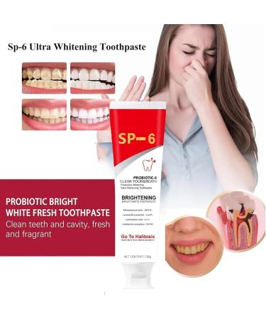 SP-6 Probiotics Whitening Toothpaste - Fresh Breath & Deep Cleaning Care (1PC) | Ultra Whitening & Brightening - Buy Online on GoSupps.com