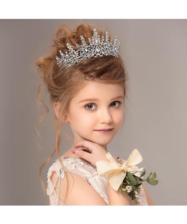 Silver Rhinestone Wedding Crown Tiara for Bride - Prom, Pageant, Quinceanera & Halloween Hair Accessory - Buy Online on GoSupps.com
