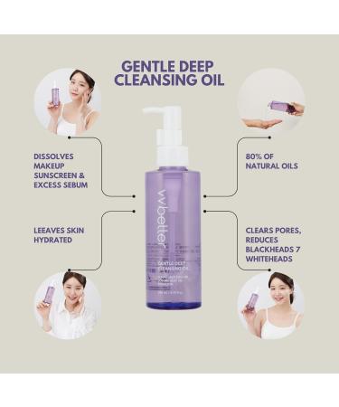 Gentle Deep Korean Cleansing Oil - 80% Plant-Derived Makeup Remover | Hypoallergenic Facial Cleanser for All Skin Types - 6.76 fl. oz - Buy Online on GoSupps.com