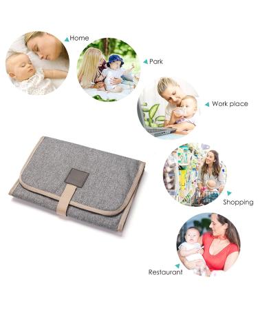 Portable Baby Wrap Pad - Breathable Washable Diaper Pad for Infants & Toddlers - Ideal On-the-Go Solution in Gray - Buy Online on GoSupps.com