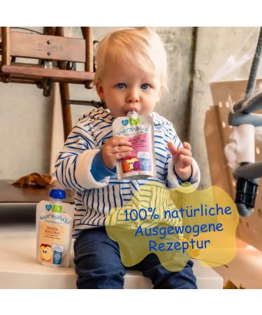 Organic Quetschies by Marmaluzi - Premium Baby Fruit Puree (Apple & Banana) - 14 Pack (90g each) - No Added Sugar or Additives - Ideal for 4+ Months - Buy Online on GoSupps.com