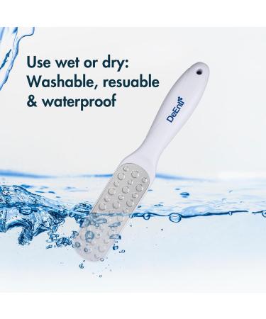 DeEnti Metal Foot File - Professional Stainless Steel Callus Remover for Salon Quality Pedicures | Lightweight Foot Scrubber for Home Use - Buy Online on GoSupps.com