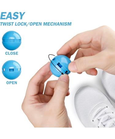 Knixmax Outdoor Shoe Deodorizer Sneaker Balls Odour Eliminator Air Car Fresheners for Lockers Bags Wardrobe 6 Pack Blue Fresh Flax Fresh Flax Scent - Buy Online on GoSupps.com