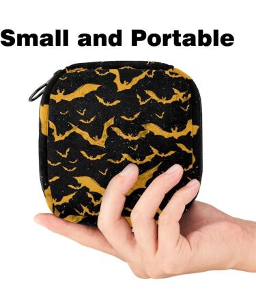 Muooum Menstrual Artery Bag - Zipper Bandage Bag for Tampons | Women's Halloween Bat Design - Color 2 - Buy Online on GoSupps.com