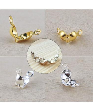 Newbested 1400 PCS Metal Bead Tips Knot Covers for Jewelry Making Craft DIY - Gold and Silver - Buy Online on GoSupps.com