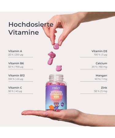 Yuicy Kids Multivitamin Gummy Bears - High-Dose Vitamins for Ages 2+ | Supports Immune System - 120 Count Double Pack - Buy Online on GoSupps.com
