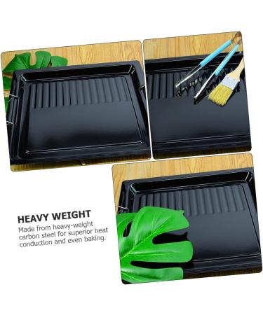 Yardwe 2 Pcs Grill Plate Cast Iron Barbecue Pan Steak Accessories Grilled Barbecue Iron Plate BBQ Iron Plate Nonstick Bakeware Non Stick Baking Pan Barbecue Plate Household Items Square - Buy Online on GoSupps.com