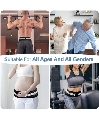 SI Belt for Women | Sacroiliac Brace for Sciatic Pain Relief | Back Support for Lower Back Pain - Pelvis & LumbarHip Pain Relief - Medium Black - Buy Online on GoSupps.com