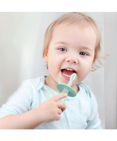 Alobeby Baby Toothbrush Set - 2 Pack Silicone Oral Care Trainers for Infants | Super Soft Gum Massage & Protective Ring | 100% Food Grade Silicone - Buy Online on GoSupps.com