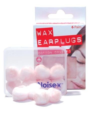 Noise-X earplugs wax cotton 6 pr
