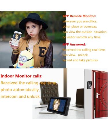 7'' WiFi Video Intercom System Video Doorbell Phone Kit with Lock +Power +BUON Mobile Phone APP Keyfob Password Unlock (Color : with Electric Lock) (Without Lock Kit) - Buy Online on GoSupps.com