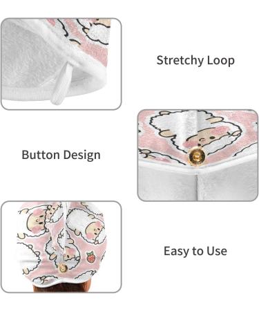 Carrot Lamb Dry Hair Cap Set | 2 Piece Quick Drying Towel & Button Headband | Super Absorbent & Comfortable - Buy Online on GoSupps.com
