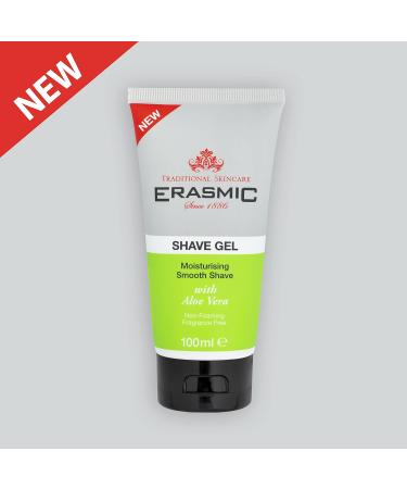 Erasmic Moisturising Aloe Vera Shave Gel 100ml | Smooth Shaving Experience - Buy Online on GoSupps.com