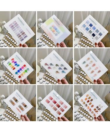 10 Colors/Set Gel Nail Polish Sequins Glitter Transparent UV Gel Varnish Colorful Purple Blue Nail Art Gel Lacquer - (Color: AO) - Buy Online on GoSupps.com