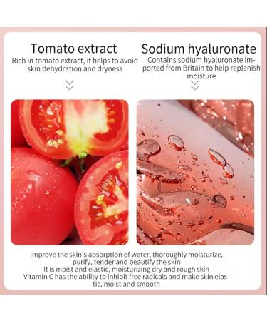 Tomato Hyaluronic Acid Essence Set - Facial Cleanser Moisturizing Serum Hydrating Toner & Eye Cream | Perfect Skincare Gifts for Women - Buy Online on GoSupps.com
