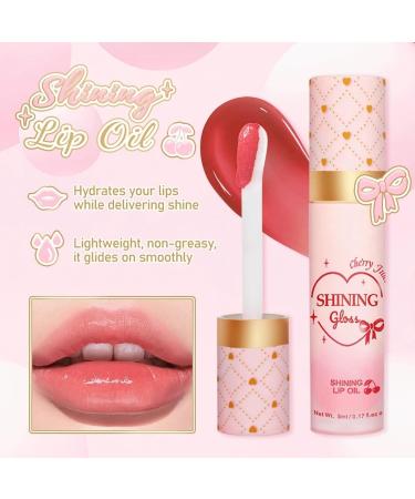 XJBD Cherry Lip Moisturizing & Care Duo Set: 2-Piece Deep Hydration Lip Conditioner + Shining Lip Oil for Dry Chapped Lips Adds Shine & Tints Day & Night Lip Treatment Sheer Tint - Buy Online on GoSupps.com