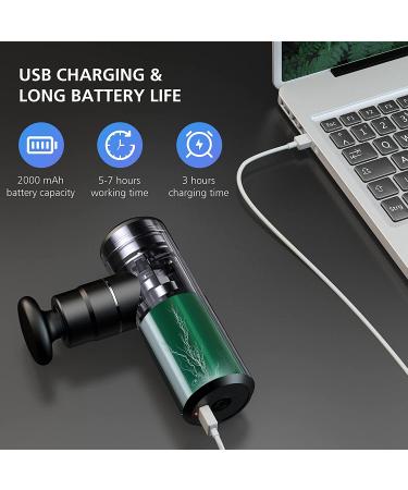 Comfier Mini Massage Gun - Lightweight Portable Deep Tissue Massager for Athletes - USB Charging, Super Quiet - Gifts for Men and Women - Black - Buy Online on GoSupps.com