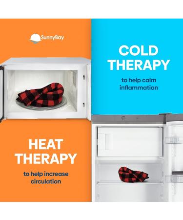 SunnyBay Microwavable Heating Pad - Versatile Neck and Shoulder Wrap for Pain Relief - 26x5 Inches - Buy Online on GoSupps.com