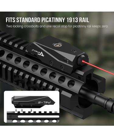 Votatu P4L-R Rifle Laser Sight for Picatinny, Tactical Rail Red Laser Beam with Strobe Function, USB Magnetic Rechargeable - Buy Online on GoSupps.com
