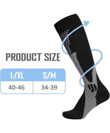Apricitie Compression Stockings for Women & Men | 15-20 mmHg High Comfort Thrombosis Socks for Sports Travel & Fitness - 3 Pairs Gray - Buy Online on GoSupps.com