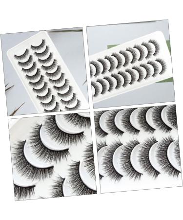 minkissy 10 Pairs Fake Eyelashes Fairy False Lash False Lashes Black Accent Decor 3d Faux Eyelash 3d False Lash Magnetic Eyelashes Natural Look Fluffy Lashes Extend Manual 5d Chemical Fiber - Buy Online on GoSupps.com