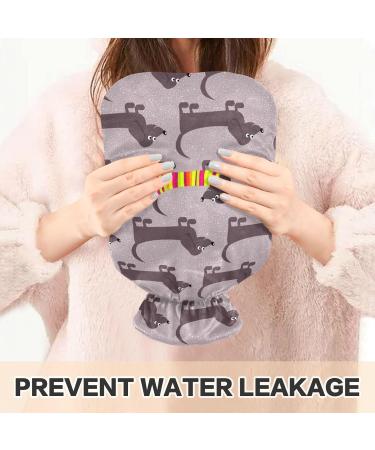 Shop Naanle 2L Transparent Hot Water Bottle with Dachshund Cover | Pain Relief & Warmth Therapy for Bed & Feet - Buy Online on GoSupps.com