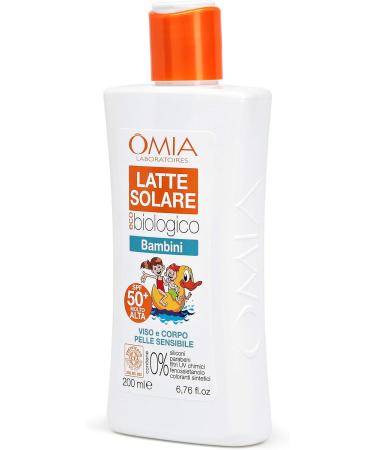  Omia Organic Sun Milk for Children's Face Body spf50+ High Protection - Buy Online on GoSupps.com