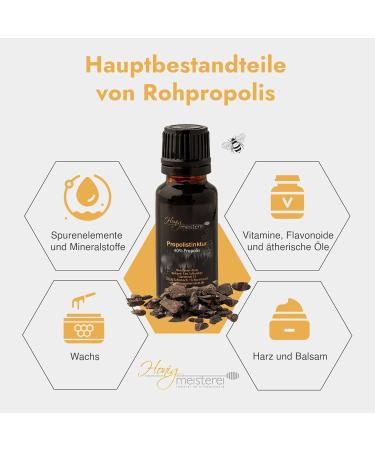 Buy Honigmeisterei Propolis Tincture 20ml - 40% Natural Propolis | Pure Additive-Free Drops from Black Forest Beekeeping - Buy Online on GoSupps.com