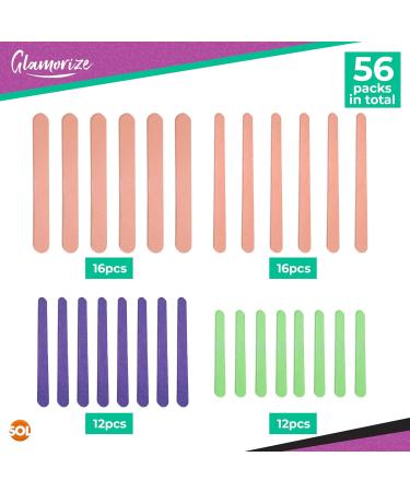 SOL 56pk Smooth Finish Assorted Emery Boards for Nails | Nail Files for Manicure & Pedicure Double-Sided Nail Files Professional Nail Files for Acrylic and Gel Nails Nail Filer Nail File - Buy Online on GoSupps.com