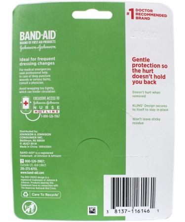 Johnson & Johnson Hurt-Free First Aid Wrap - 2 Inch | International Shipping Available - Buy Online on GoSupps.com