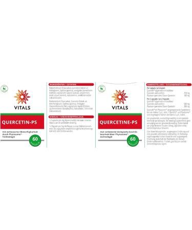 Vital Quercetin PS 100mg - 60 Capsules | Enhanced Bioavailability with Phytosome Technology | Boost Your Health & Immunity - Buy Online on GoSupps.com
