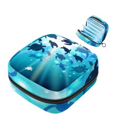 Women's binding-up bag turtle underwater women tampon bag tampon storage bags zip pockets menstrual tied bags multi13