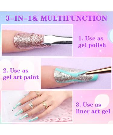 Solid Gel Polish Set - 3 in 1 Pudding Cream Colors for Nail Art | Soak Off LED UV Nail Polish with Brushes - Nude Pink G004 - Buy Online on GoSupps.com