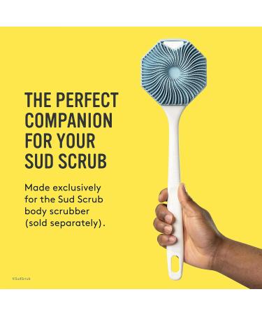Sud Scrub Extender Handle - Ultimate Shower Back Scrubber Attachment for Enhanced Cleaning | Silicone Body Scrubber in Speckled White - Buy Online on GoSupps.com