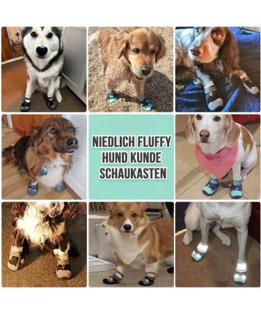 Slowton Dog Shoes - Breathable Non-Slip Paw Protection Boots for Small Medium & Large Dogs | Adjustable Reflective Velcro Fastener | Size 5 (Width 6 cm) - 4 Pieces - Buy Online on GoSupps.com