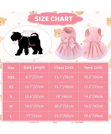 Asenku Dog Dress - Princess Lace Wedding & Birthday Outfit for Small/Medium Dogs & Cats in Light Pink - Formal Pet Clothing - Buy Online on GoSupps.com