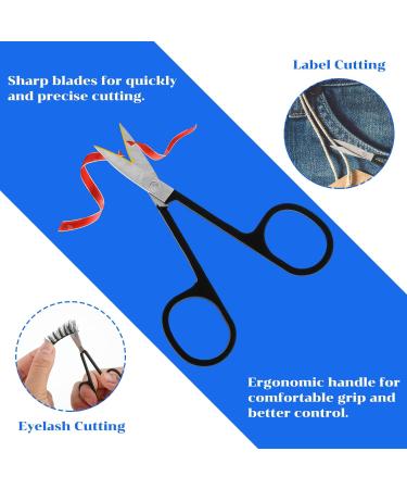 Facial Hair Grooming Scissors for Men & Women - Rounded & Curved Eyebrow Trimming Tool for Nose, Beard, Mustache, Eyelashes & Ear Hair - Buy Online on GoSupps.com