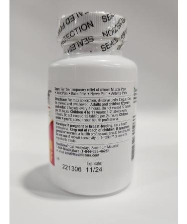 MediNatura T-Relief Extra Strength - 250 Tablets of Arnica & 12 Natural Homeopathic Actives for Joint & Muscle Pain Relief - Fast Shipping Internationally - Buy Online on GoSupps.com