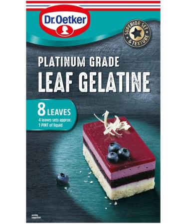 Dr. Oetker Platinum Grade Leaf Gelatine 13g - High-Quality Gelatine Sheets - Pack of 1 - Buy Online on GoSupps.com