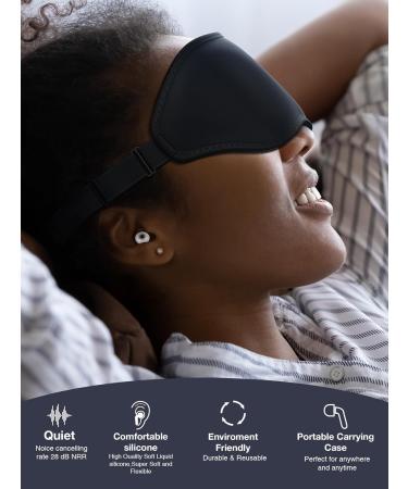 KKM 3D Contoured Sleep Mask for Side Sleepers with Earplugs - Block Out Light, Soft Comfort Eye Shade Cover - Ideal for Sleeping, Travel, Shift Work - Starry Black - Buy Online on GoSupps.com