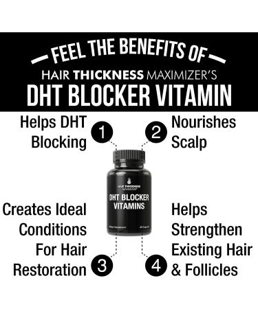 DHT Blocker Hair Growth Pills for Men and Women - Stop Hair Loss and Support Regrowth with 5-in-1 Formula including Biotin, Saw Palmetto, Fenugreek, and Fo Ti - Hair Thickening Supplement - Buy Online on GoSupps.com