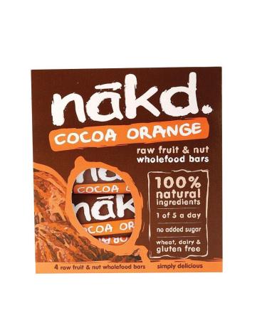 Nakd Nakd | Cocoa Orange Multipack | 1 x 4 x 35 g