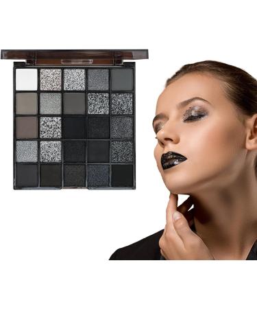  lyanny lyanny Smoky Eyeshadow Palette 25 Colors Matte Black Smokey Eye Kit Gothic Persistent Eyeshadow High Pigmentation for Party - Buy Online on GoSupps.com