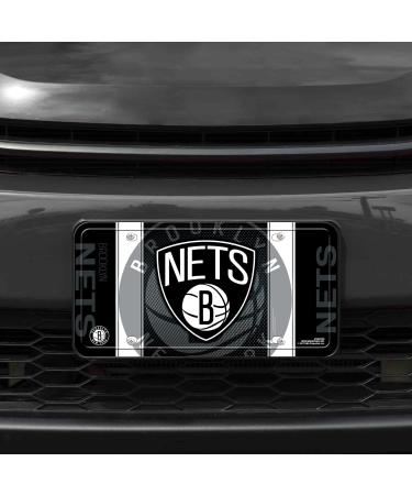 Rico Industries NBA Brooklyn Nets Metal License Plate Tag 6 x 11.5 in Team Colors | Shop Internationally - Buy Online on GoSupps.com